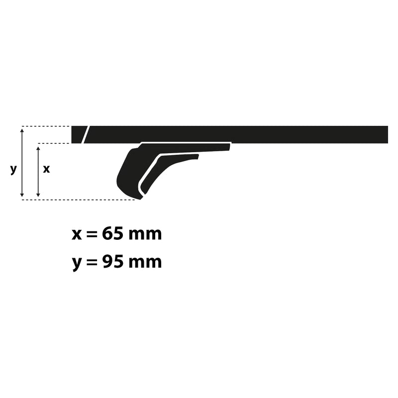 Menabo dakdrager Tiger zwart geschikt voor Audi A6 Avant (2005-2011)