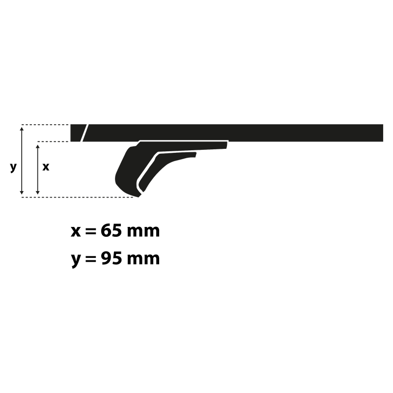 Menabo Dachträger Tiger schwarz passend für Opel Zafira (C) Tourer (2011-)